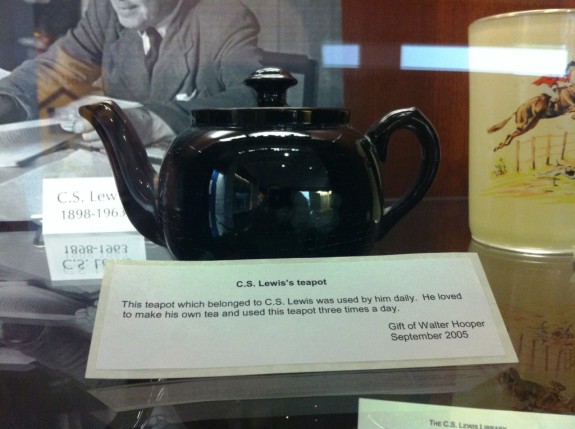 Lewis' teapot, which he used during tea with his brother, Warnie, and friends like J.R.R. Tolkien.