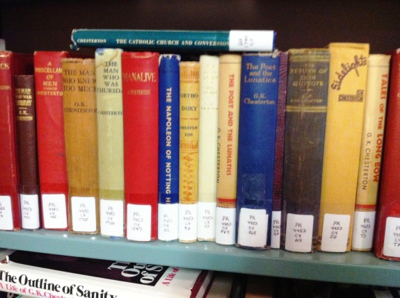 More G.K. Chesterton books, many of them first editions.