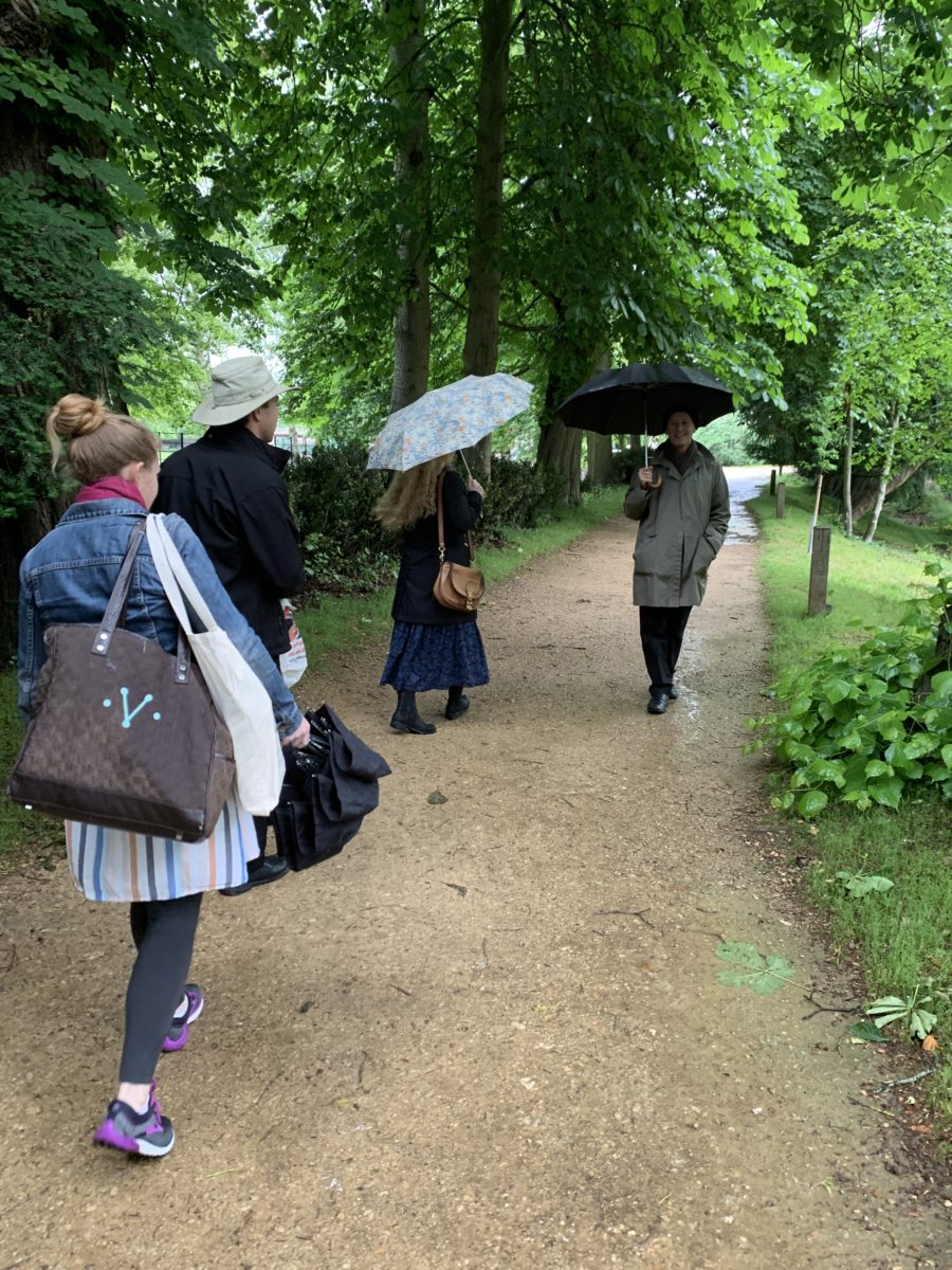 Our whole gang strolling down Addison's Walk, talking about Lewis and Tolkien