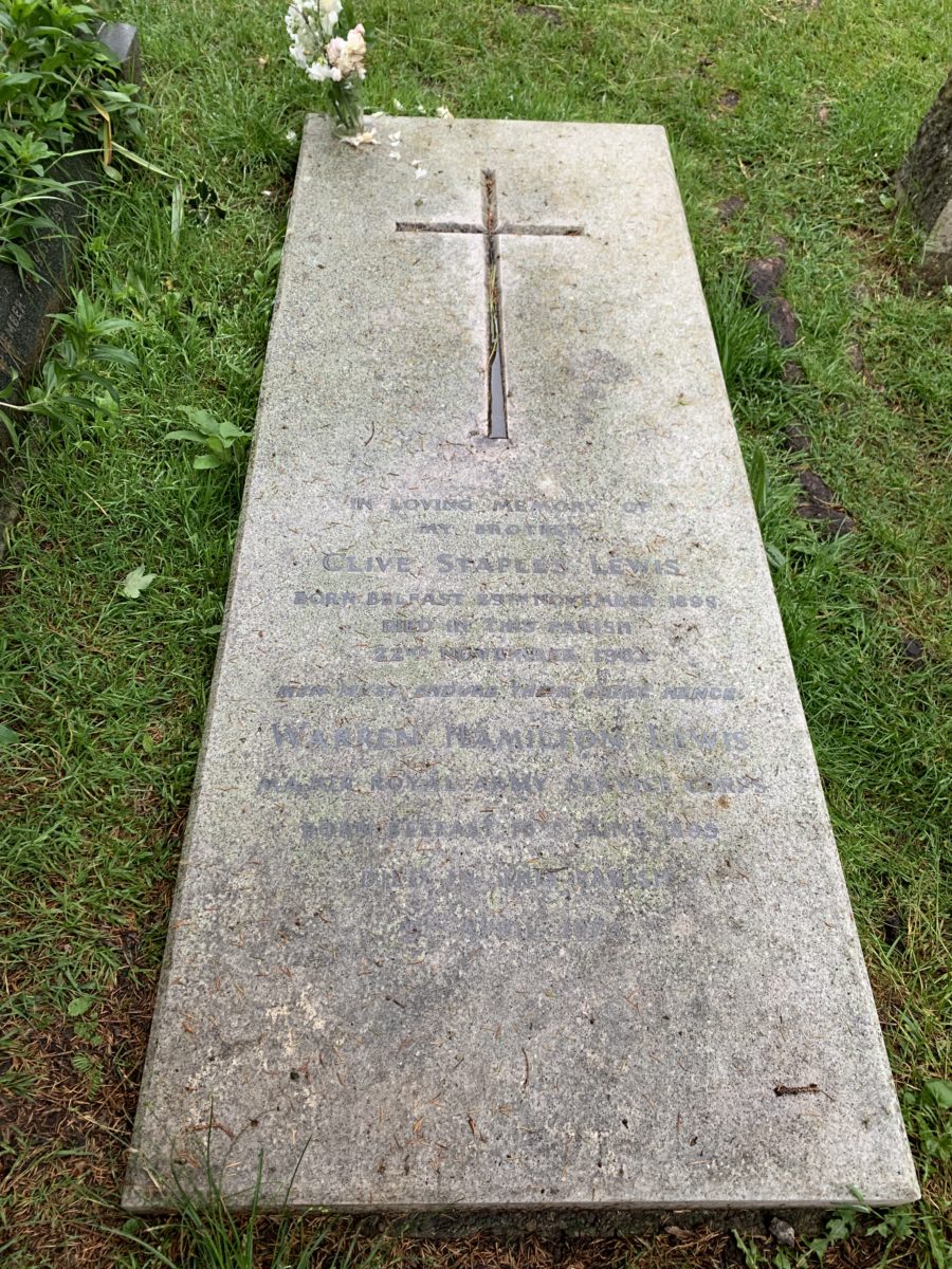 C.S. Lewis' gravestone.