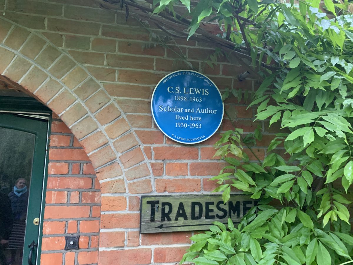 Historical plaque outside the Kilns, C.S. Lewis' house