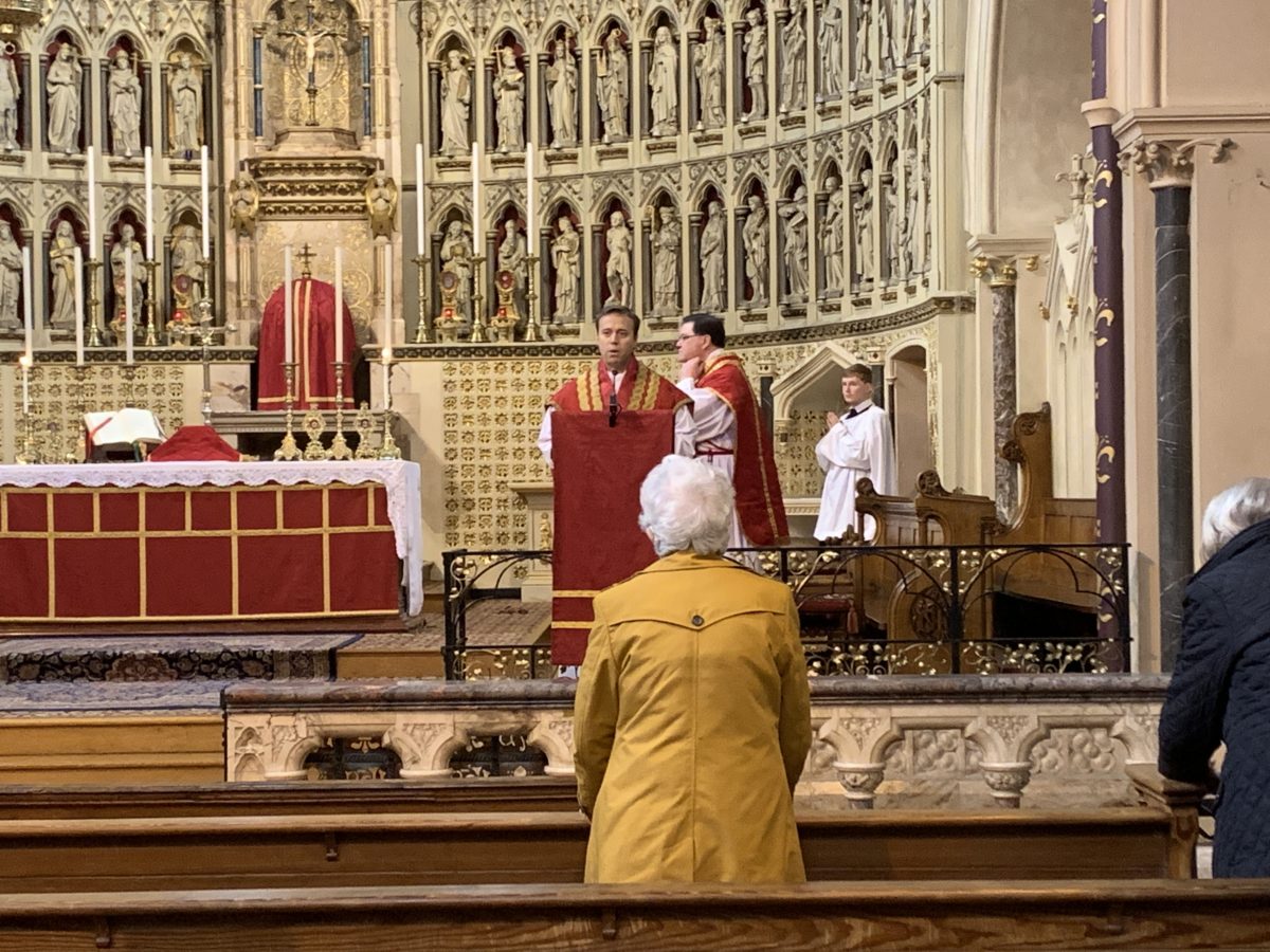 Fr. Blake concelebrating Mass at the Oxford Oratory