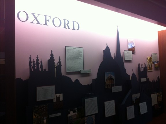 A nice display dedicated to Oxford, where most of these authors lived and wrote.
