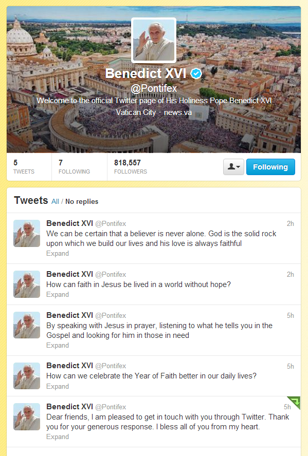 (Video) Pope's First Tweet