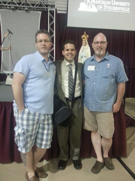 Reconnecting with a couple good friends, Chris Smith (left) and Deacon Sean Smith (right).